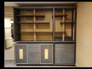 Bibliothèque en érable sycomore gris